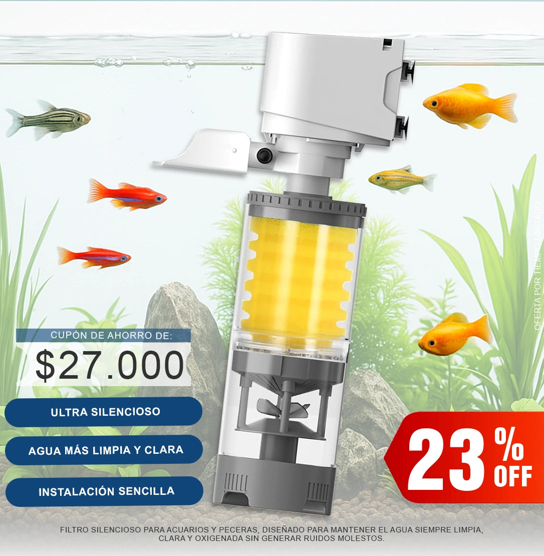 Filtro Silencioso para limpieza de Acuario / AcuaPure®