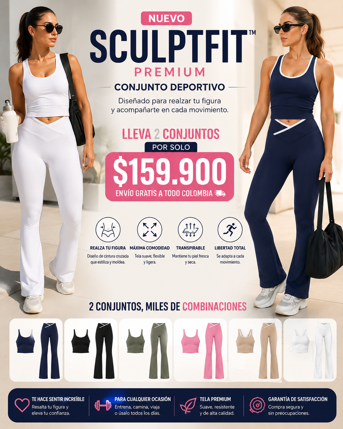 Conjunto Deportivo SculptFit™ x2 conjuntos