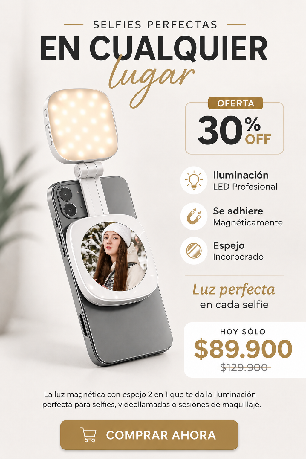 LED Espejo Para Celular