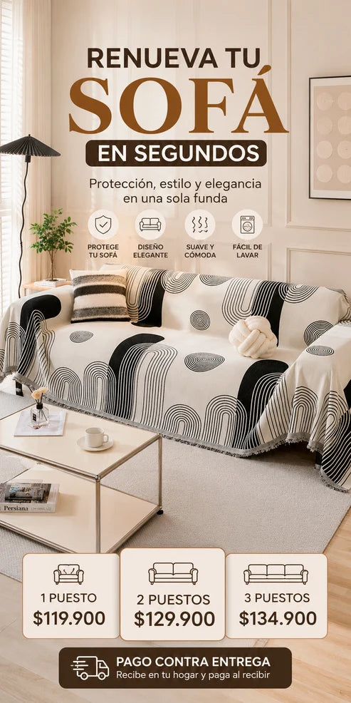 Funda decorativa para sofá con diseño astetic