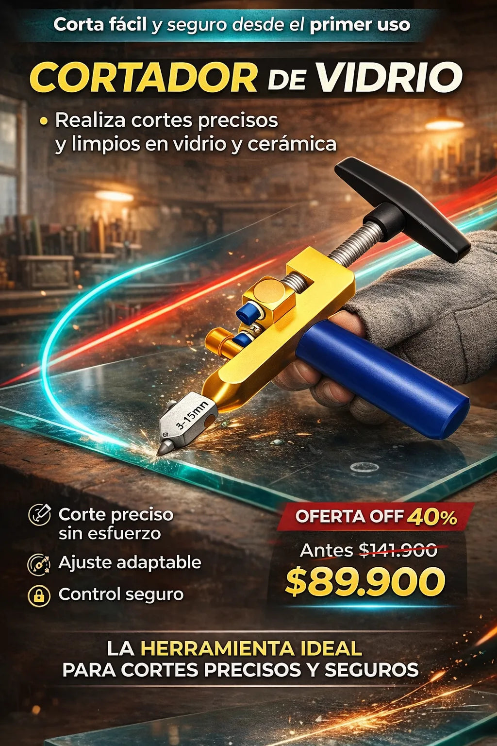 Cortador De Vidrio y Cerámica (OFERTA 40%OFF)