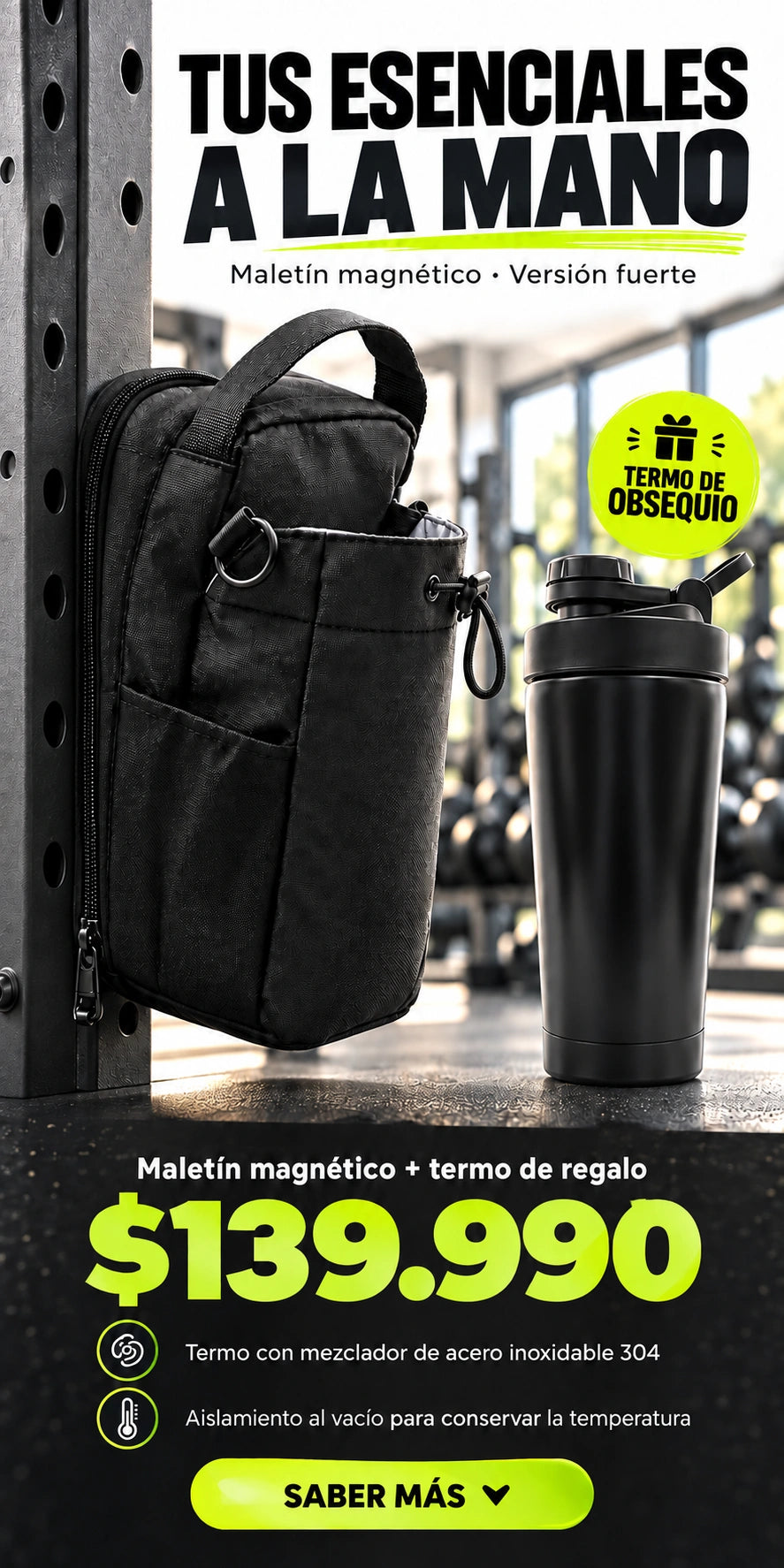 Bolso Magnético para Gym