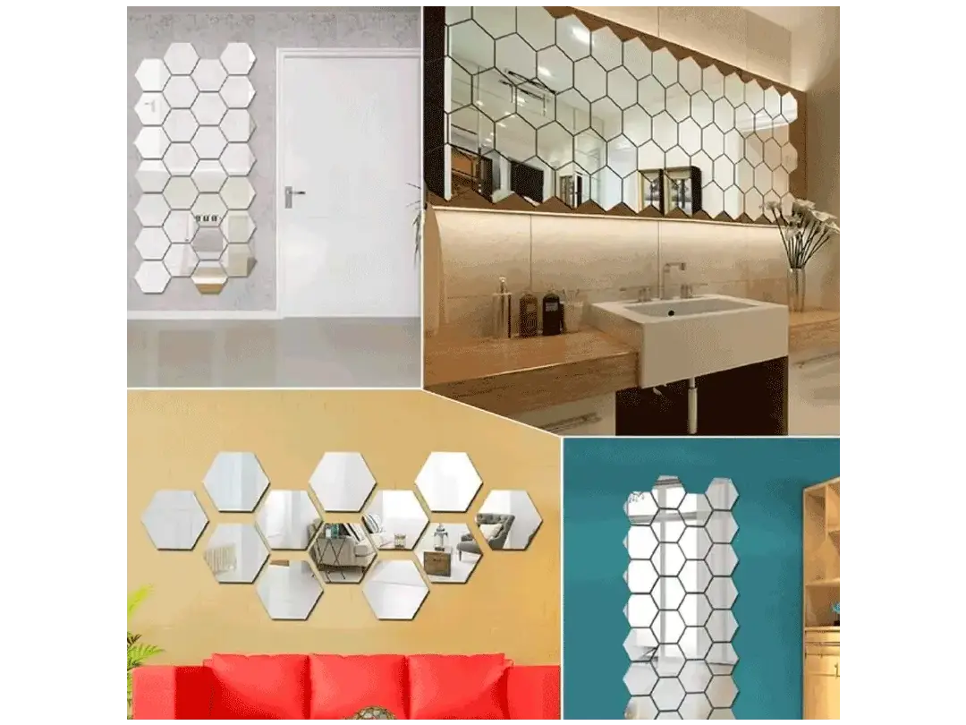 HexoGlam® / Espejos hexagonales x10 unidades