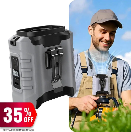 Ventilador 3 en 1 Portátil con Power Bank y Linterna LED