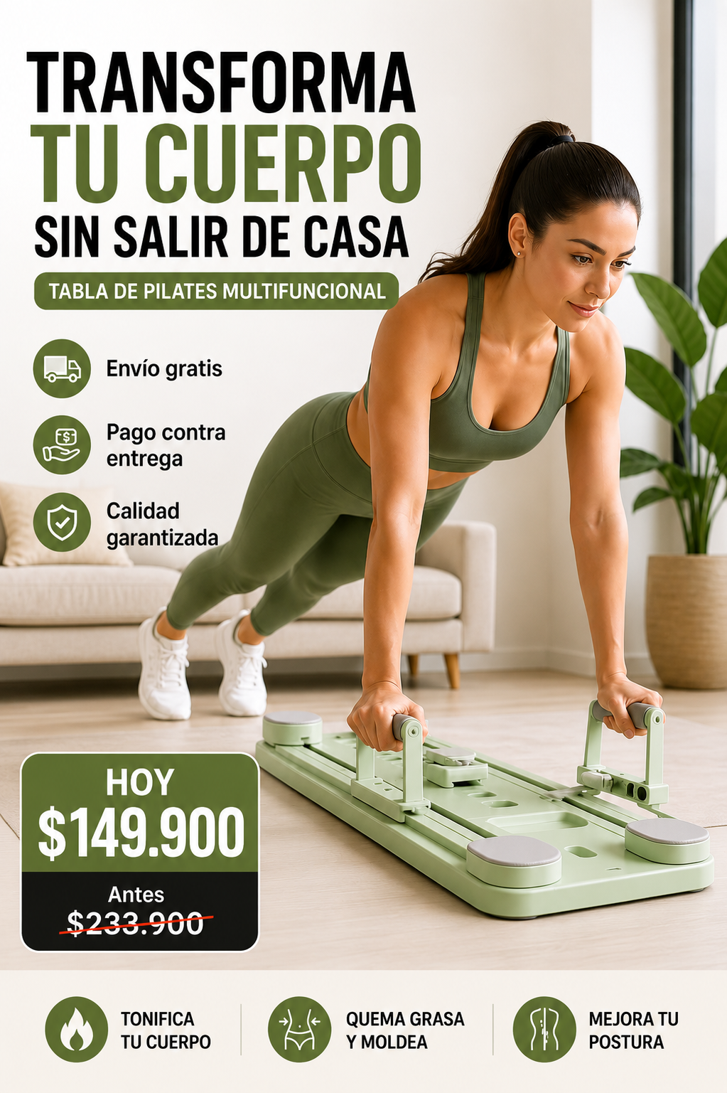 Tabla de pilates multifuncional