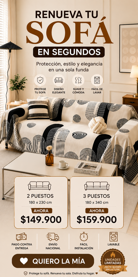 Funda decorativa para sofá con diseño astetic