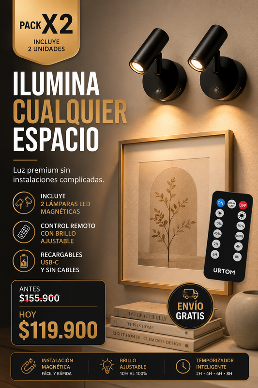 Luces decorativas sin clables X 2
