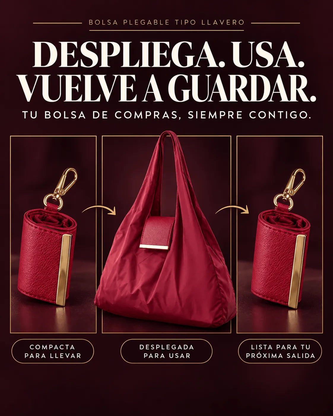 Cartera Plegable Tipo llavero