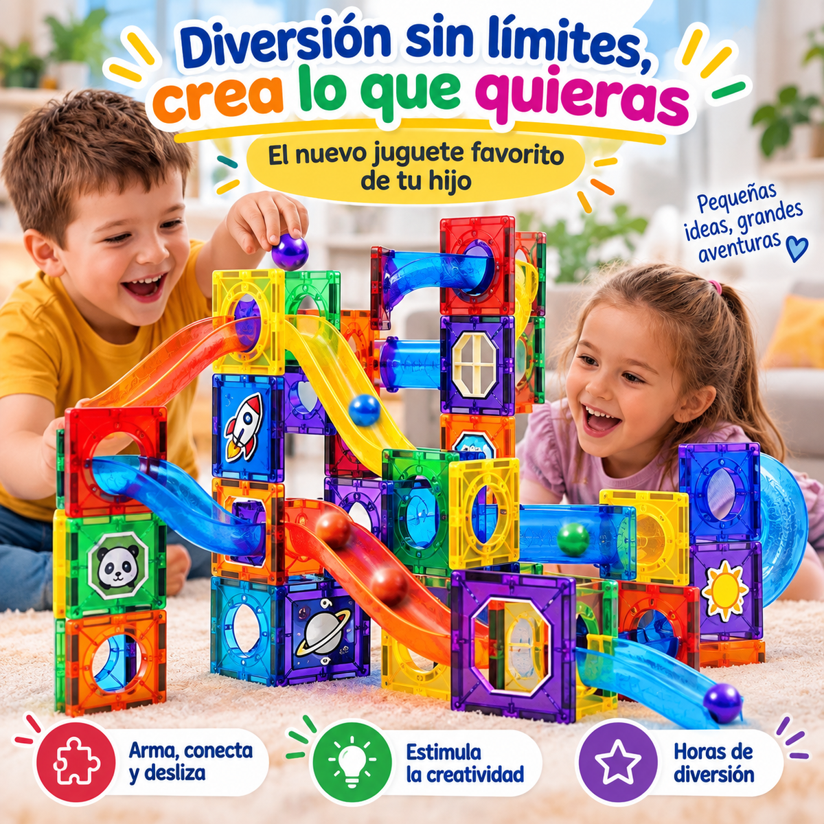 Set De Construcción Tobogán Magnético