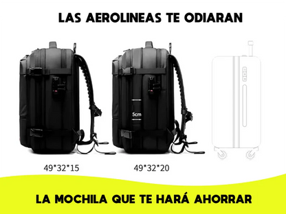 Mochila expandible al vacío | Incluye Bomba de Aire