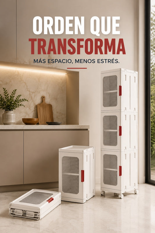 Organizador plegable con ruedas