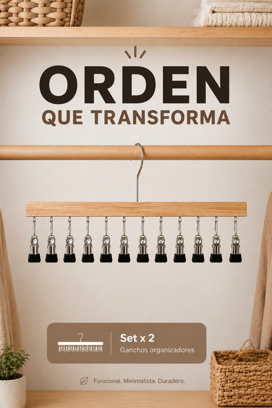 Gancho x 2 ahorrador de espacio
