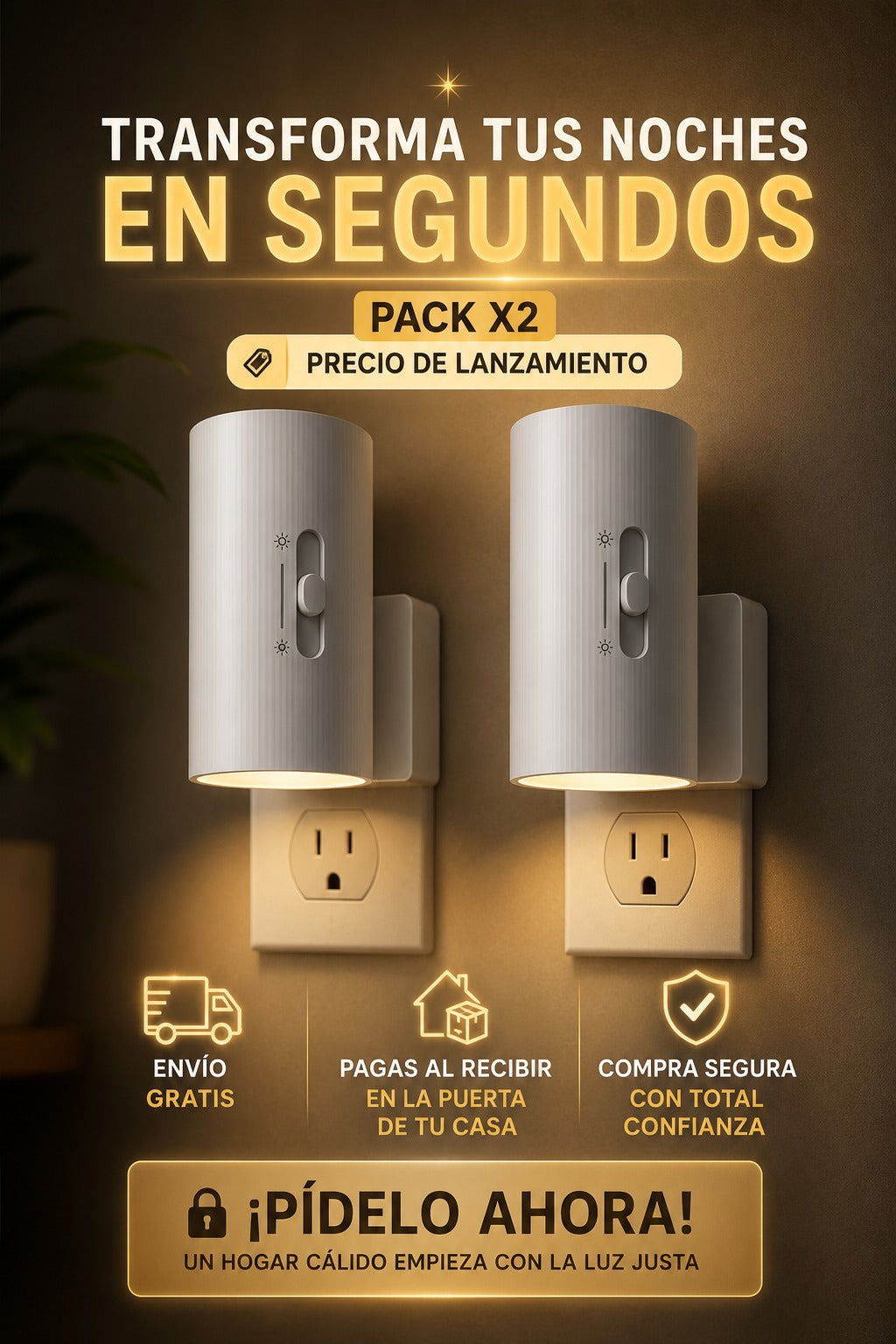 Luces decorativas x 2 recargables
