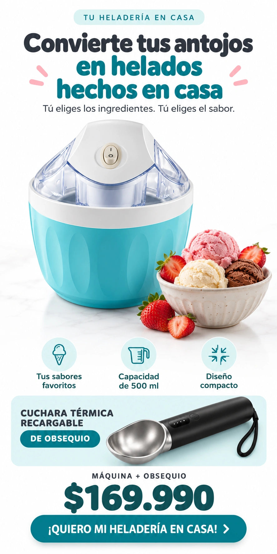 Máquina para Hacer Helados en Casa