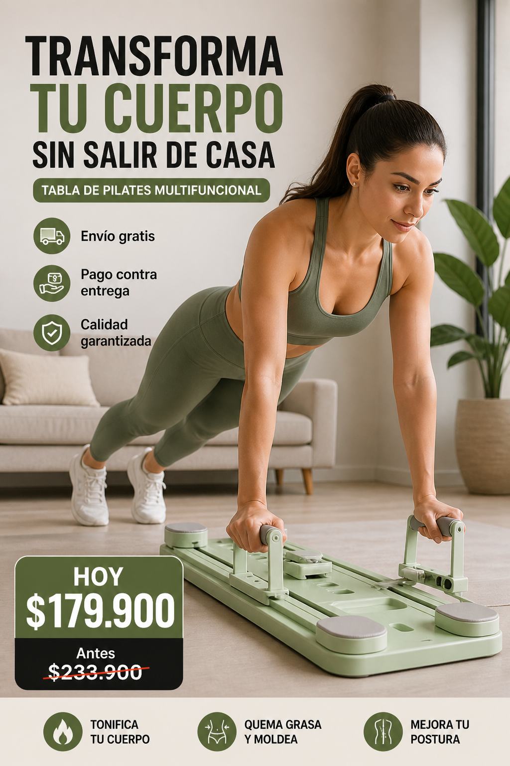 Tabla de pilates multifuncional