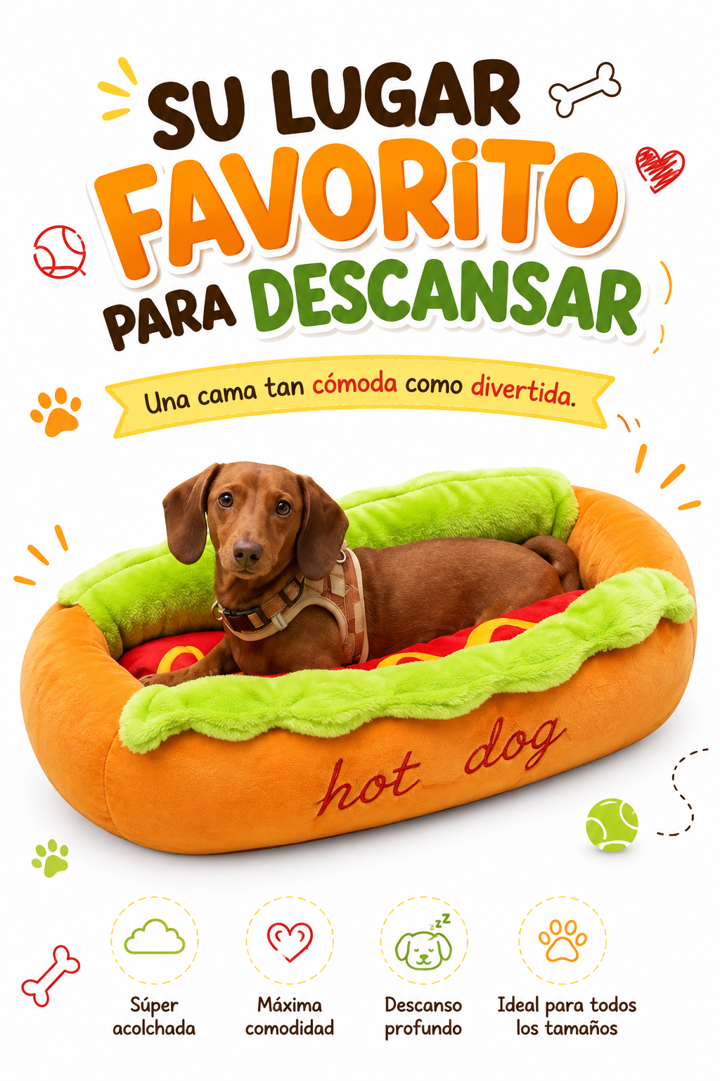 Cama de Perro Salchicha